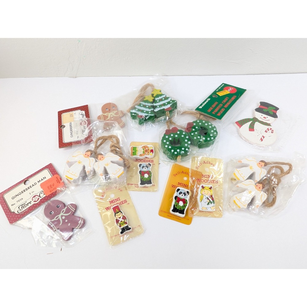 Vintage‎ Wood Christmas Craft Lot Woolworth Etc